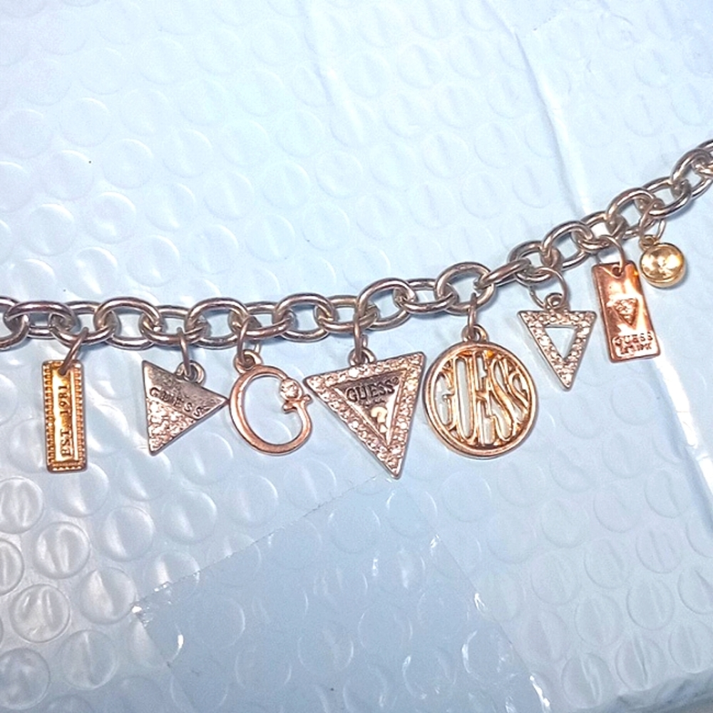 Guess Charm Bracelet 8.5 Inch Adjustable